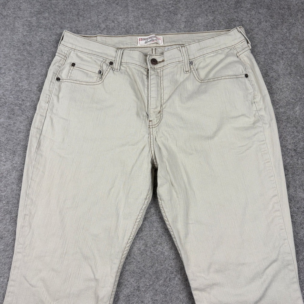 Levi Strauss Signature Bootcut Jeans Womens 16 Medium Khaki Tan Denim Western